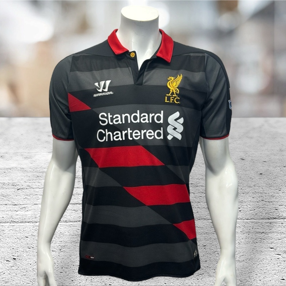 Liverpool LFC Raheem Sterling 2014-2015 Black Red Third Warrior Jersey Size MD - Picture 3 of 16